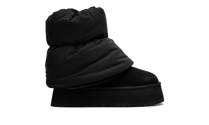 UGG CLASSIC MINI DIPPER PUFFER BOOT BLACK WOMENS