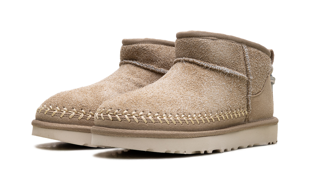 UGG CLASSIC ULTRA MINI BIARRITZ BOOT MUSTARD SEED WOMENS