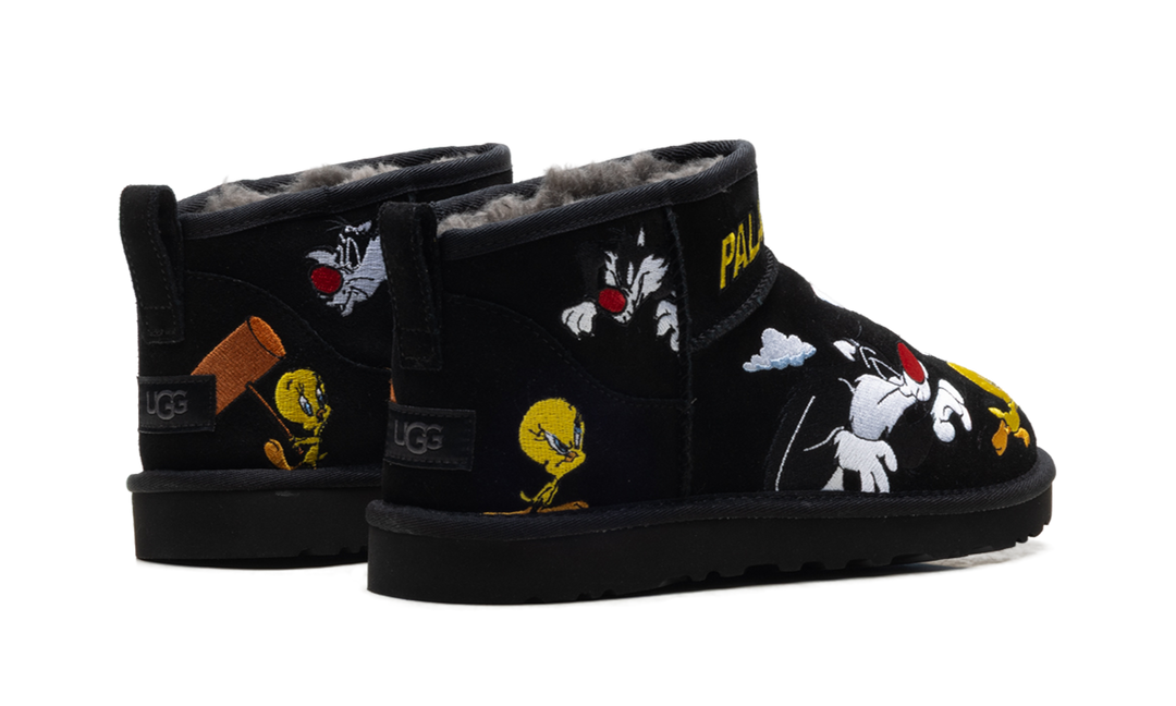 UGG CLASSIC ULTRA MINI BOOT PALACE X LOONEY TUNES BLACK