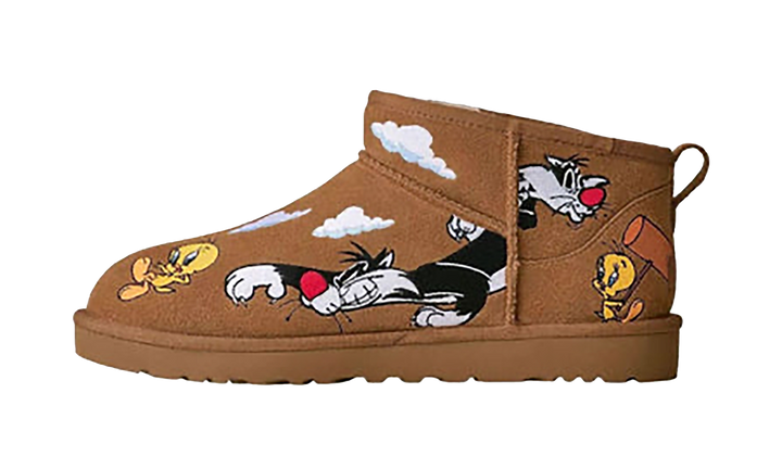 UGG CLASSIC ULTRA MINI BOOT PALACE X LOONEY TUNES CHESTNUT