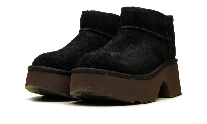 UGG CLASSIC ULTRA MINI NEW HEIGHTS BOOT BLACK WOMENS