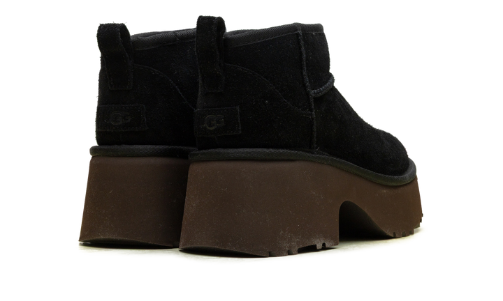 UGG CLASSIC ULTRA MINI NEW HEIGHTS BOOT BLACK WOMENS
