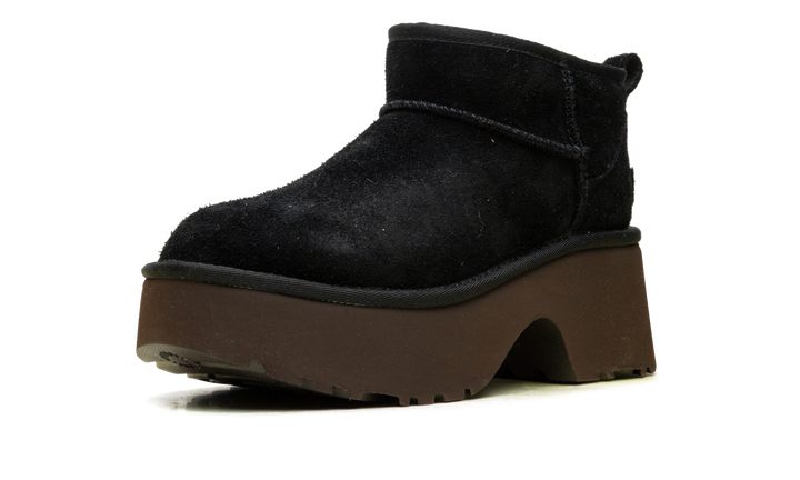 UGG CLASSIC ULTRA MINI NEW HEIGHTS BOOT BLACK WOMENS