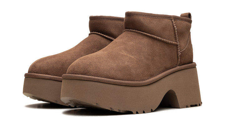 UGG CLASSIC ULTRA MINI NEW HEIGHTS BOOT CHESTNUT WOMENS