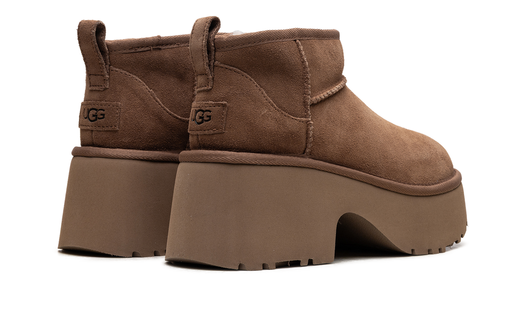UGG CLASSIC ULTRA MINI NEW HEIGHTS BOOT CHESTNUT WOMENS