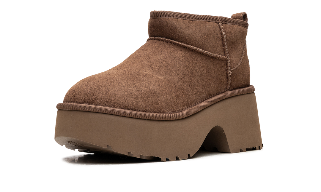 UGG CLASSIC ULTRA MINI NEW HEIGHTS BOOT CHESTNUT WOMENS