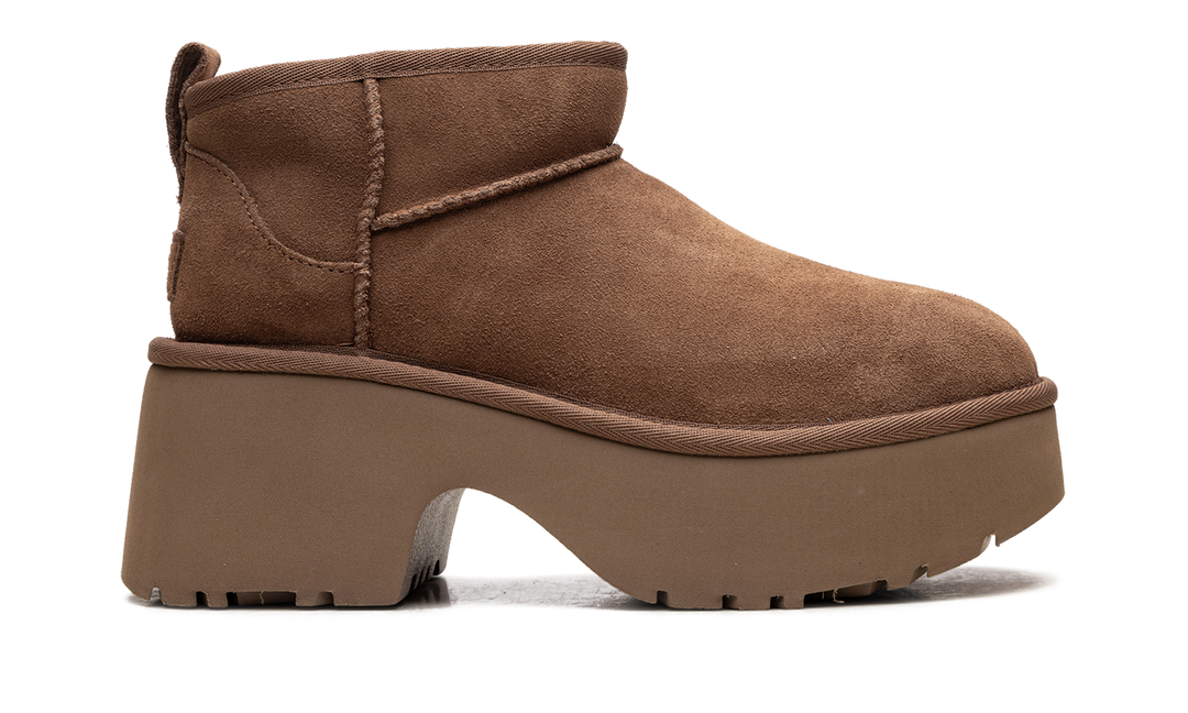 UGG CLASSIC ULTRA MINI NEW HEIGHTS BOOT CHESTNUT WOMENS