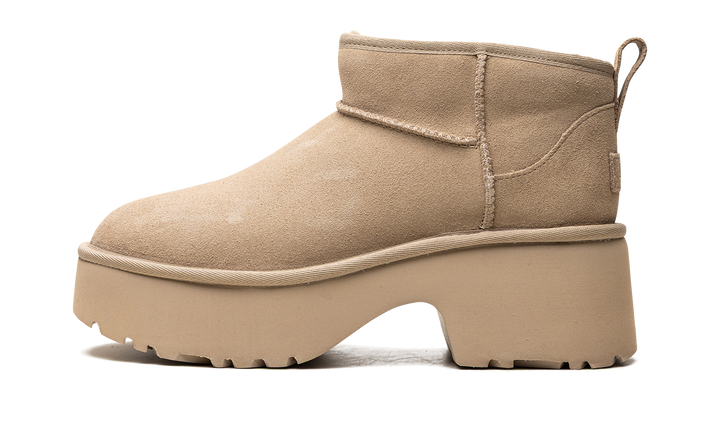 UGG CLASSIC ULTRA MINI NEW HEIGHTS BOOT MUSTARD SEED WOMENS