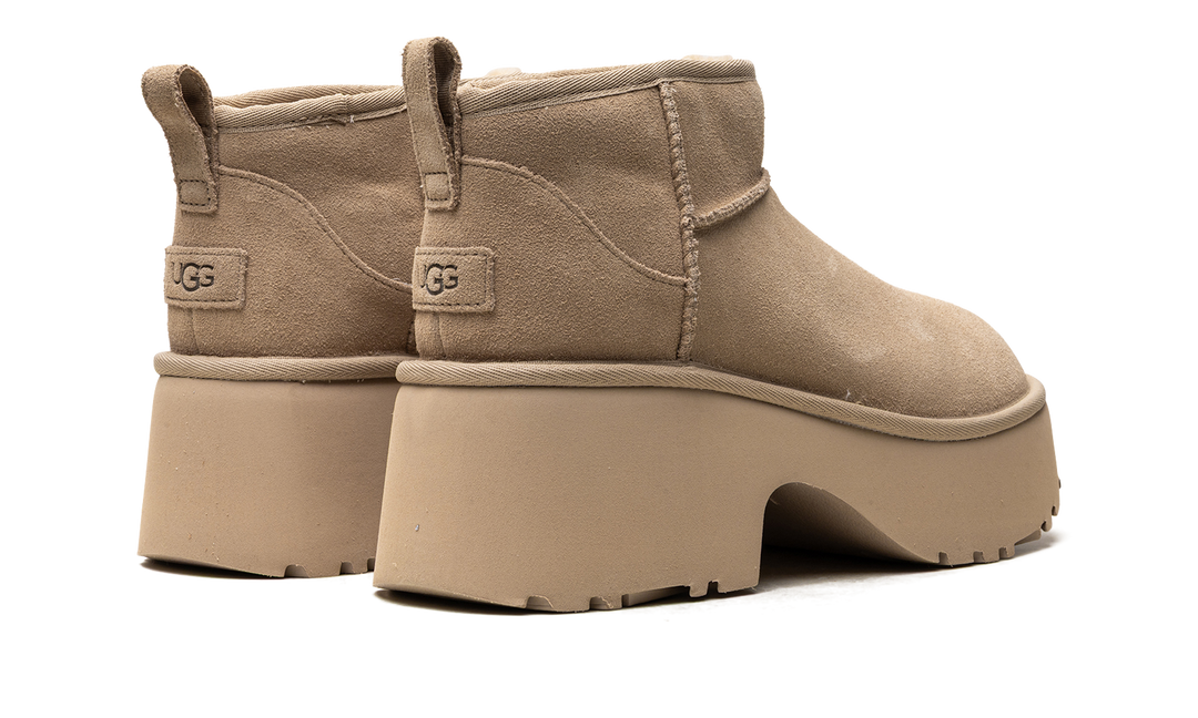 UGG CLASSIC ULTRA MINI NEW HEIGHTS BOOT MUSTARD SEED WOMENS