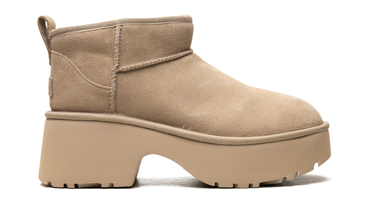 UGG CLASSIC ULTRA MINI NEW HEIGHTS BOOT MUSTARD SEED WOMENS