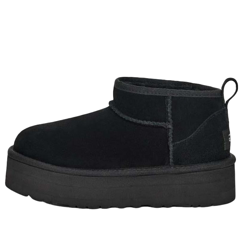 UGG CLASSIC ULTRA MINI PLATFORM BOOT BLACK KIDS — Stock