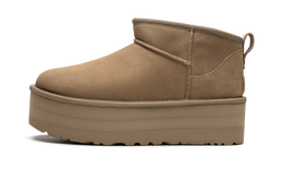 UGG CLASSIC ULTRA MINI PLATFORM BOOT MUSTARD SEED WOMENS