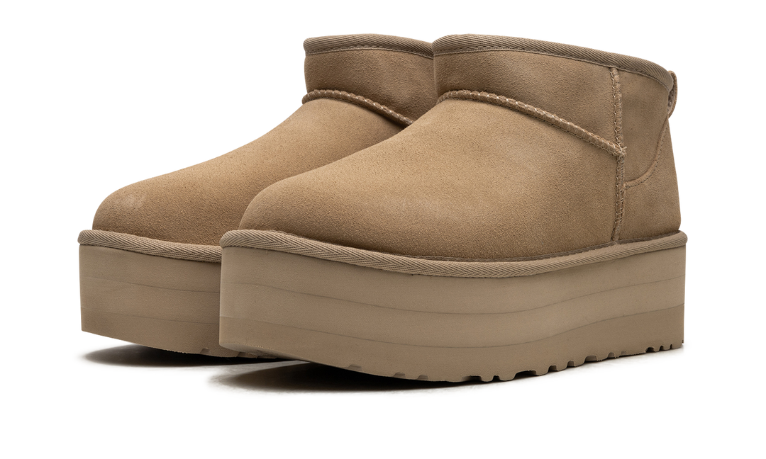 UGG CLASSIC ULTRA MINI PLATFORM BOOT MUSTARD SEED WOMENS