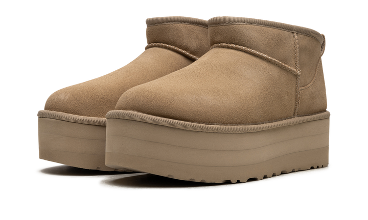 UGG CLASSIC ULTRA MINI PLATFORM BOOT MUSTARD SEED WOMENS