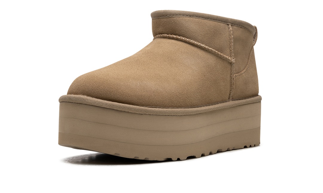 UGG CLASSIC ULTRA MINI PLATFORM BOOT MUSTARD SEED WOMENS