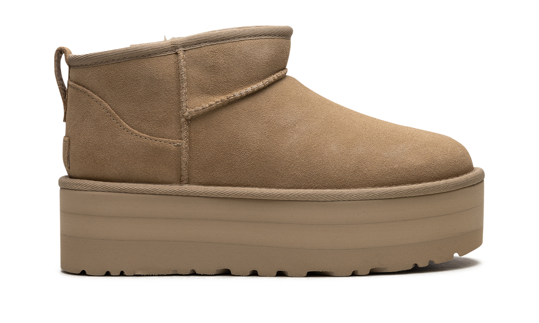 UGG CLASSIC ULTRA MINI PLATFORM BOOT MUSTARD SEED WOMENS