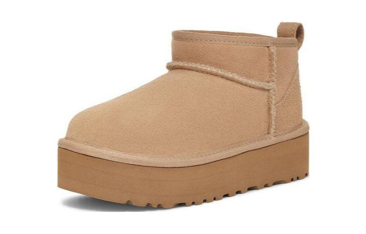 UGG CLASSIC ULTRA MINI PLATFORM BOOT SAND KIDS