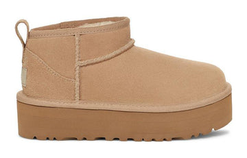 UGG CLASSIC ULTRA MINI PLATFORM BOOT SAND KIDS — Stock