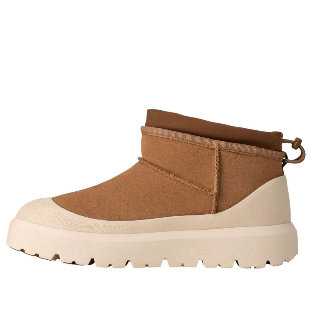 UGG CLASSIC ULTRA MINI WEATHER HYBRID BOOT CHESTNUT WHITECAP