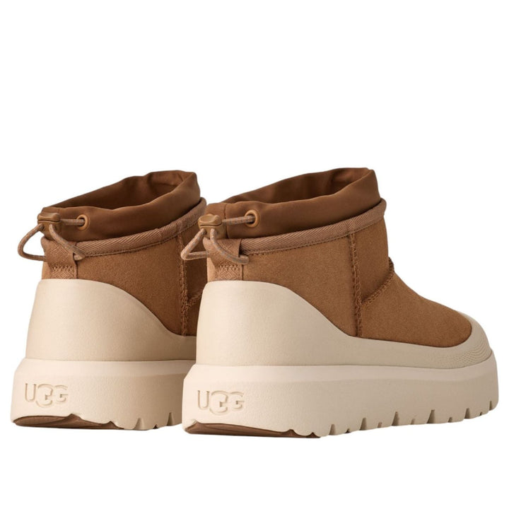 UGG CLASSIC ULTRA MINI WEATHER HYBRID BOOT CHESTNUT WHITECAP
