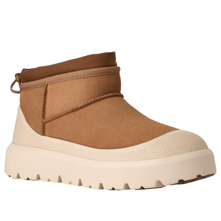 UGG CLASSIC ULTRA MINI WEATHER HYBRID BOOT CHESTNUT WHITECAP