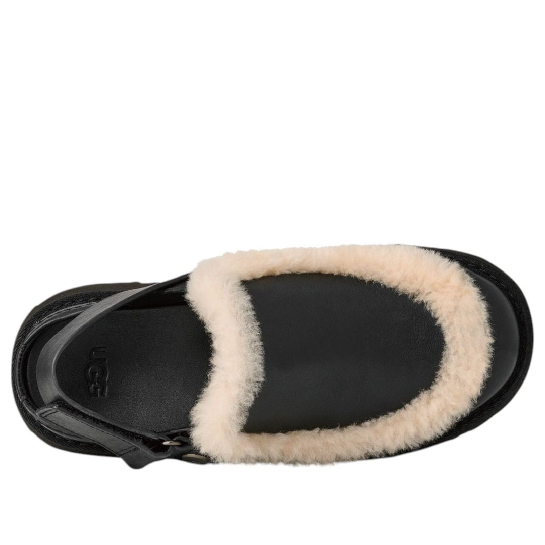 UGG ESMEE LEATHER CLOG BLACK WOMENS