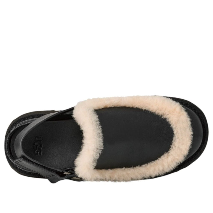 UGG ESMEE LEATHER CLOG BLACK WOMENS