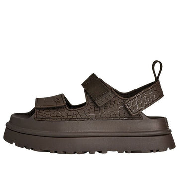 UGG GOLDENGLOW EMBOSSED SANDAL DENSE SMOKE WOMENS — Stock