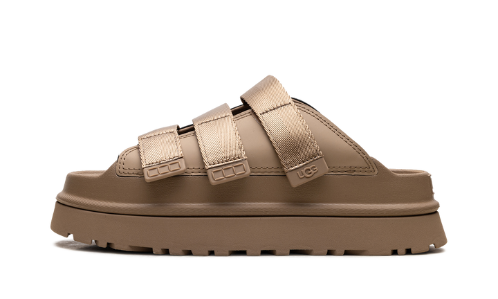UGG GOLDENGLOW SLIDE DARK SAND WOMENS