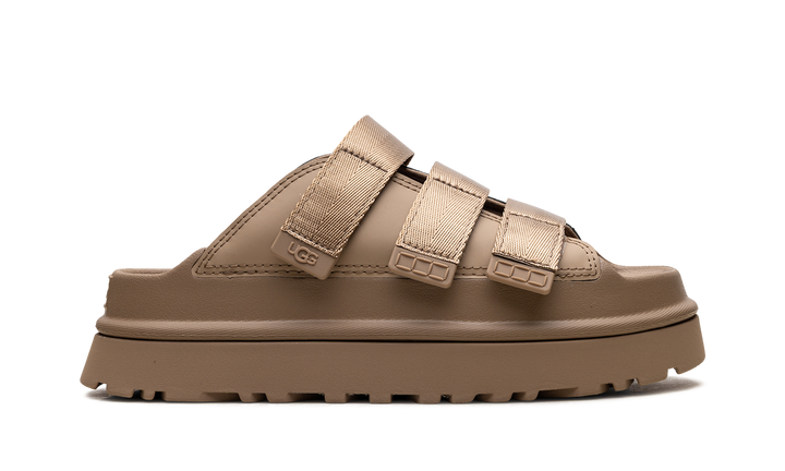 UGG GOLDENGLOW SLIDE DARK SAND WOMENS