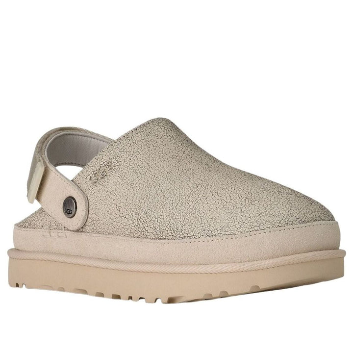 UGG GOLDENSTAR CRACKLE CLOG CRACKLE WHITE WOMENS