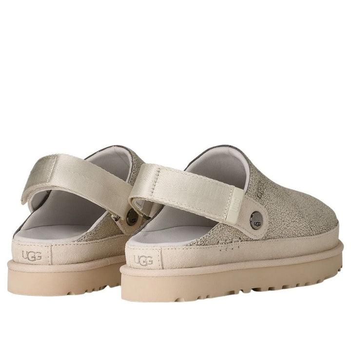 UGG GOLDENSTAR CRACKLE CLOG CRACKLE WHITE WOMENS