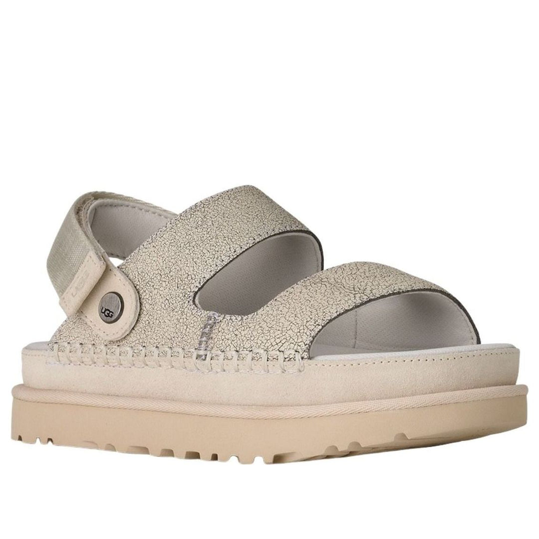 UGG GOLDENSTAR CRACKLE GLIDE SANDAL CRACKLE WHITE WOMENS
