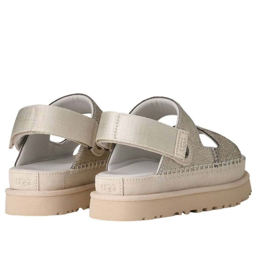 UGG GOLDENSTAR CRACKLE GLIDE SANDAL CRACKLE WHITE WOMENS
