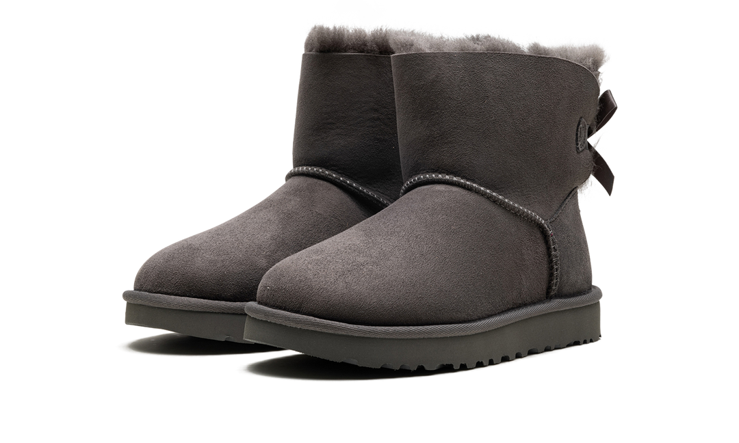 UGG MINI BAILEY BOW II BOOT GREY WOMENS