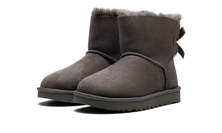 UGG MINI BAILEY BOW II BOOT GREY WOMENS