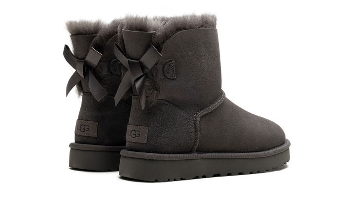 UGG MINI BAILEY BOW II BOOT GREY WOMENS
