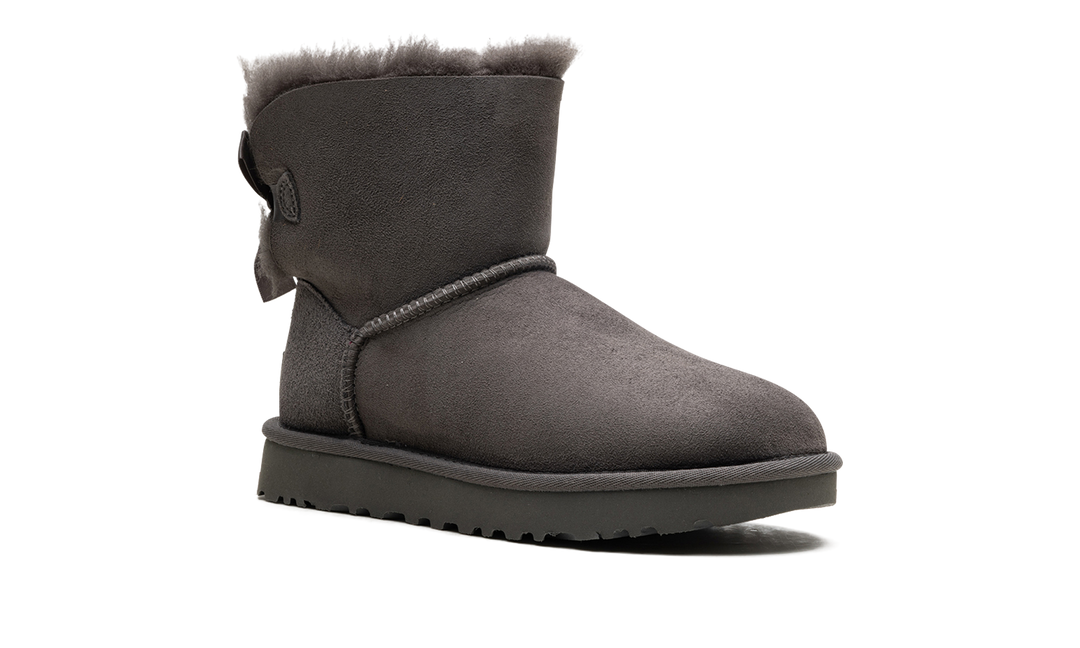 UGG MINI BAILEY BOW II BOOT GREY WOMENS