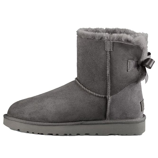 UGG MINI BAILEY BOW II BOOT GREY WOMENS