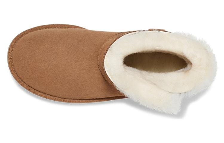 UGG MINI BAILEY GRAPHIC LOGO STRAP BOOT CHESTNUT WOMENS