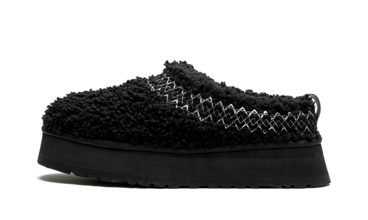 UGG TAZZ SLIPPER HERITAGE BRAID BLACK