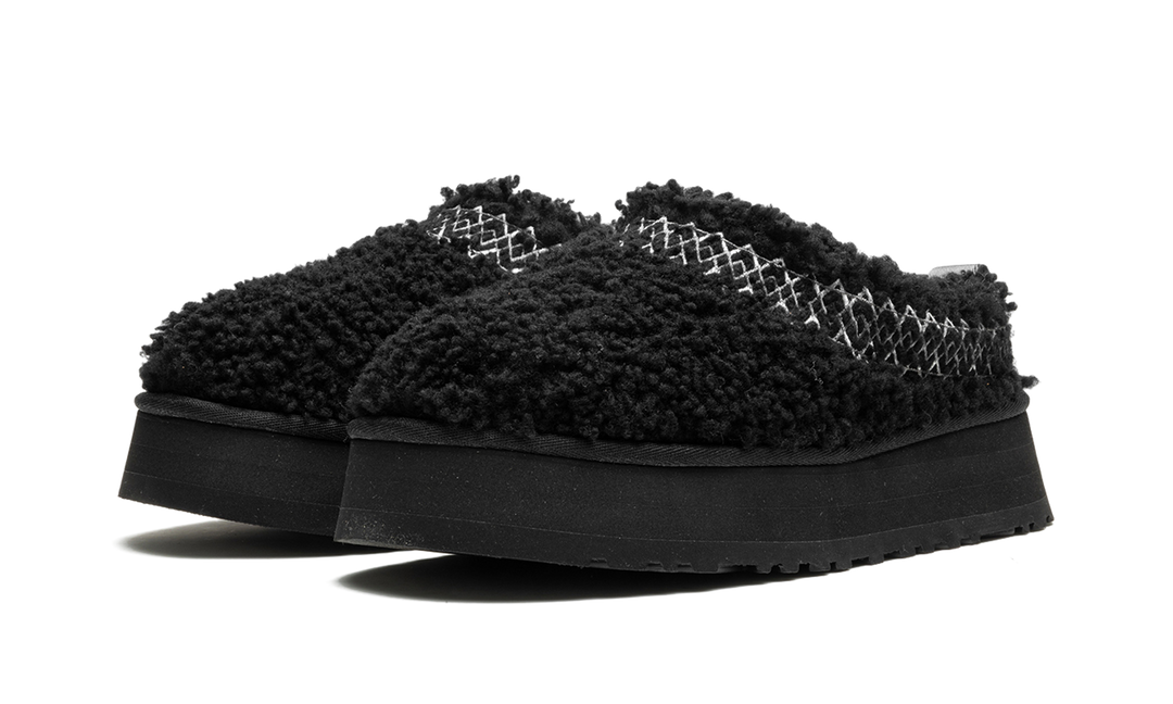UGG TAZZ SLIPPER HERITAGE BRAID BLACK