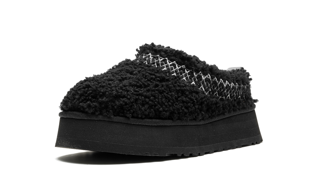 UGG TAZZ SLIPPER HERITAGE BRAID BLACK