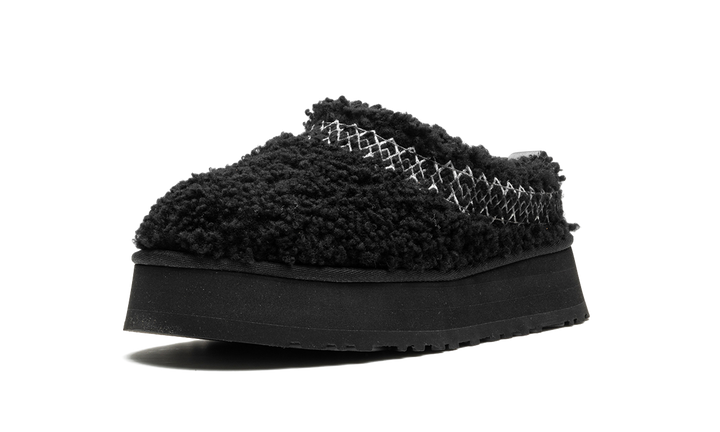 UGG TAZZ SLIPPER HERITAGE BRAID BLACK