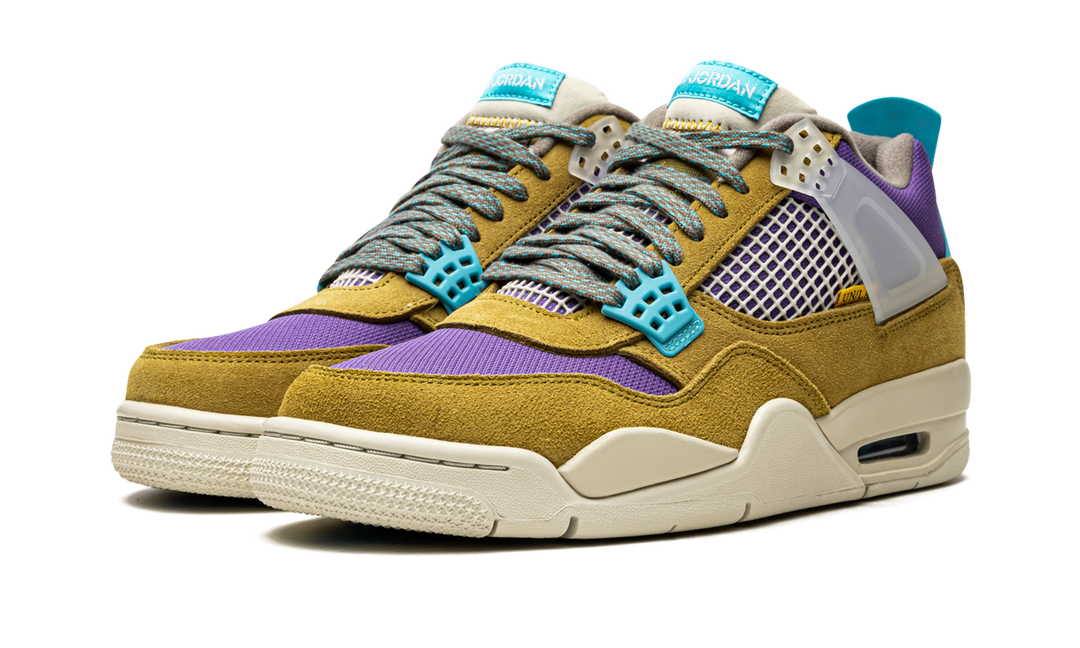 UNION X AIR JORDAN 4 30TH ANNIVERSARY DESERT MOSS TURQUOISE BLUE